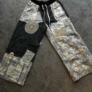 NEW in packaging- POL Gray Wide Leg Patchwork Pants